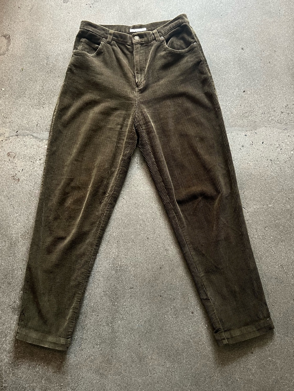 Women’s Olive Green Corduroy Pants